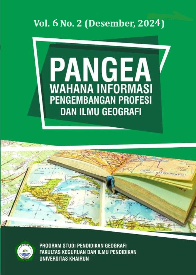 					Lihat Vol 6 No 2 (2024): Pangea: Wahana Informasi Pengembangan Profesi dan Ilmu Geografi
				